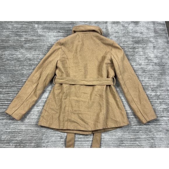 Vine & Valley‎ Pea Coat Womens Large Brown Long Sleeve Jacket Polyester Blend - Picture 10 of 14